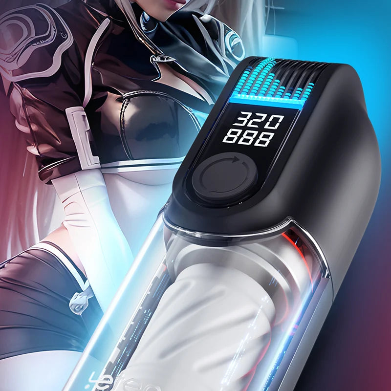 Dual Heating 9 Voice Modes Intelligent Auto Leten Male Masturbators