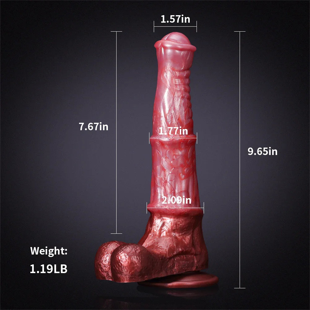 9.64Inch Lifelike Big Knot Pink Horse Dildo