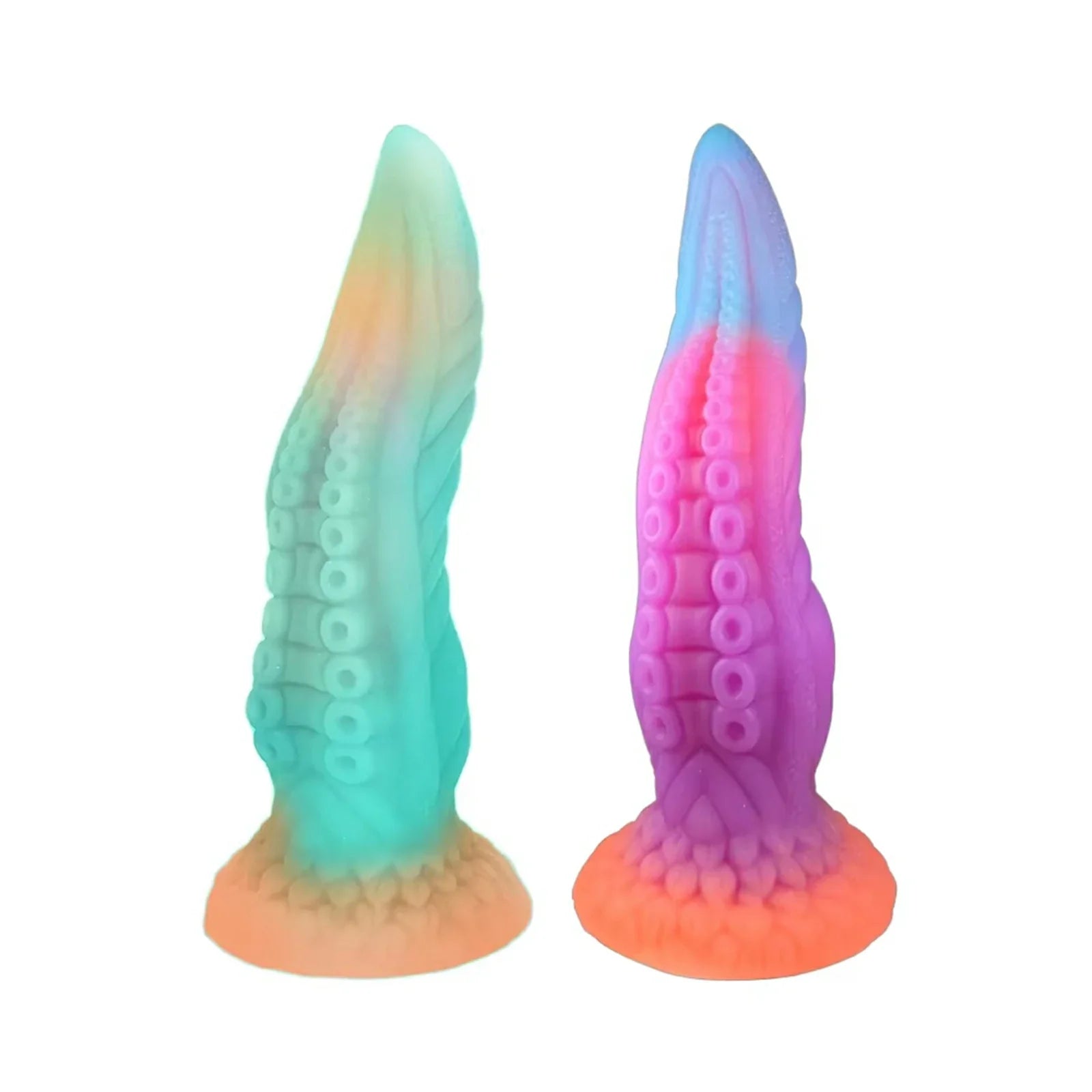 9.8 Inch Glow in the Dark Silicone Tentacle Dildo Suction Cup
