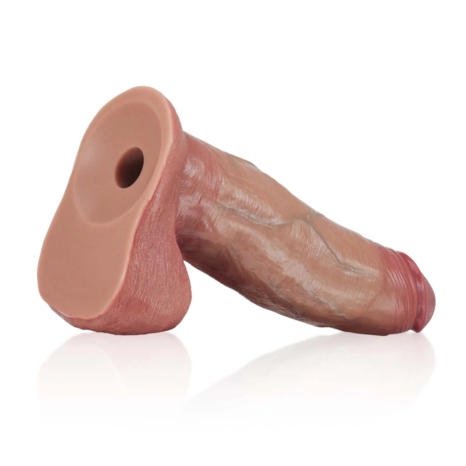 9 Thick Slide-On Skin Dildo with Active Ball and Vac-U-Lock Suction Cup