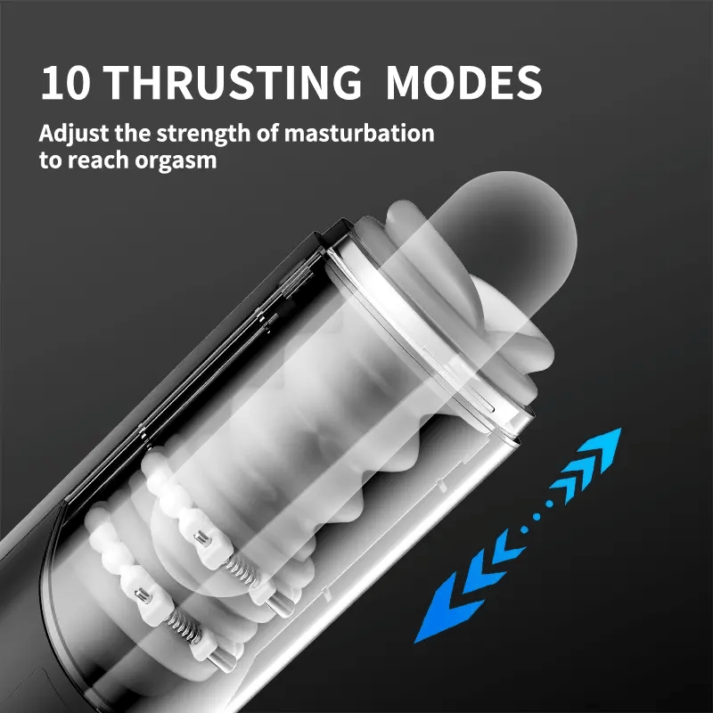 Automatic Thrusting Vibrating Waterproof Male Masturbator