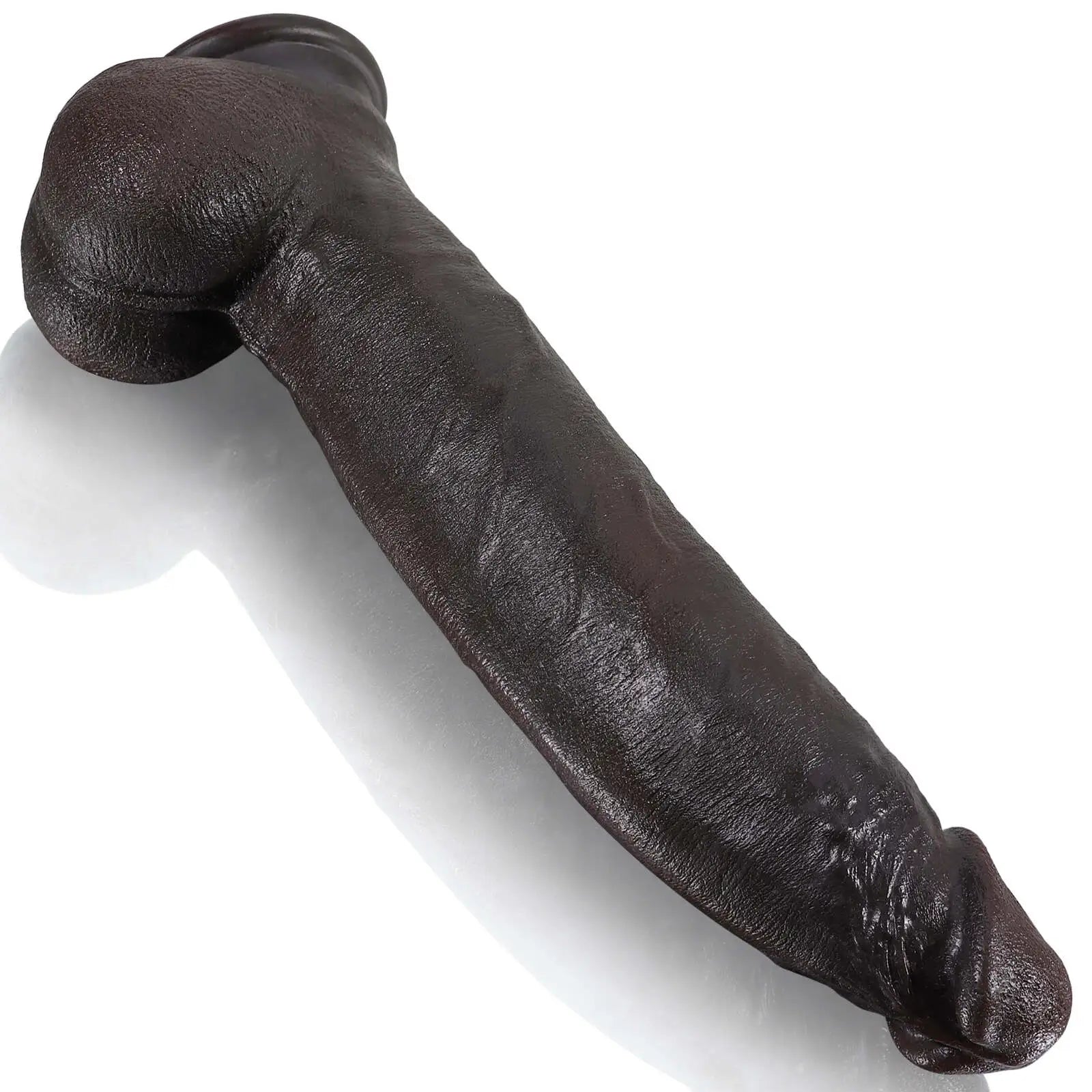 Realistic Black Dildo with Keel 12 Inch