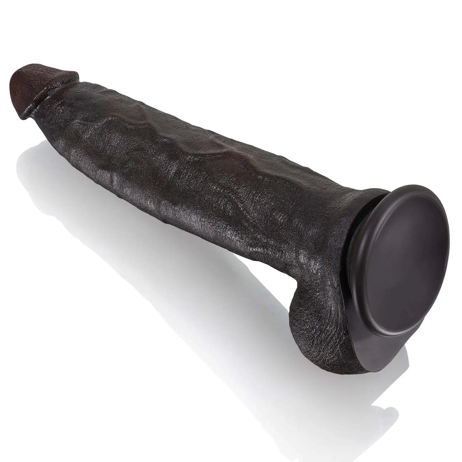 Realistic Black Dildo with Keel 12 Inch