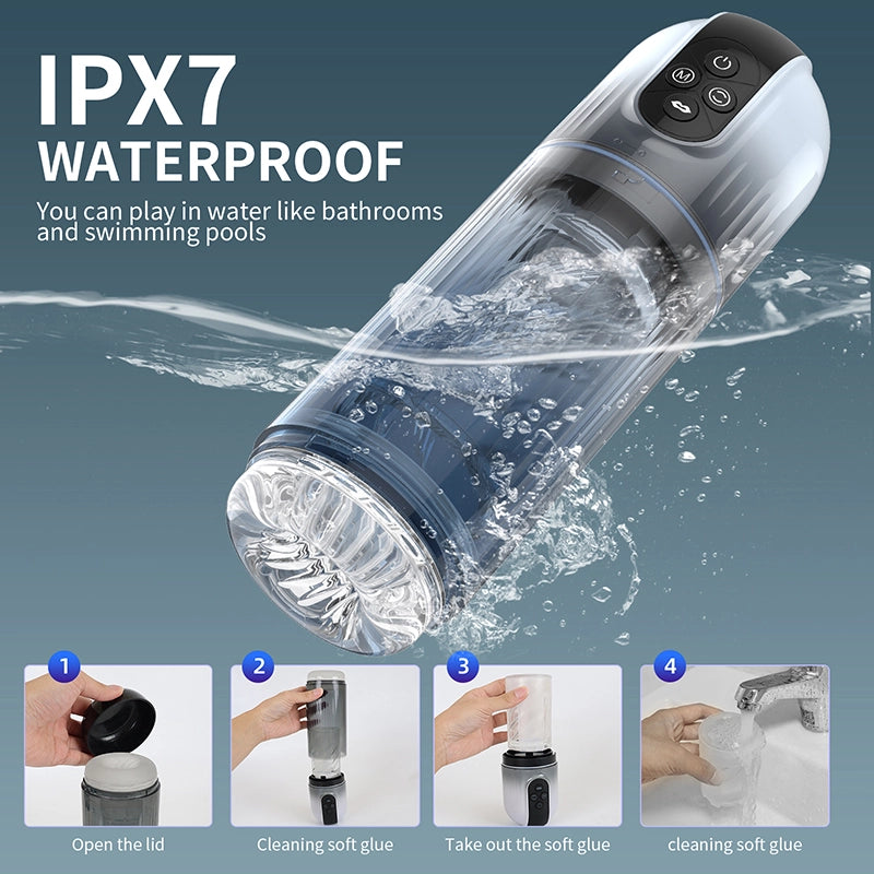 Rotating Sucking Tongue Licking Waterproof Blowjob Machine