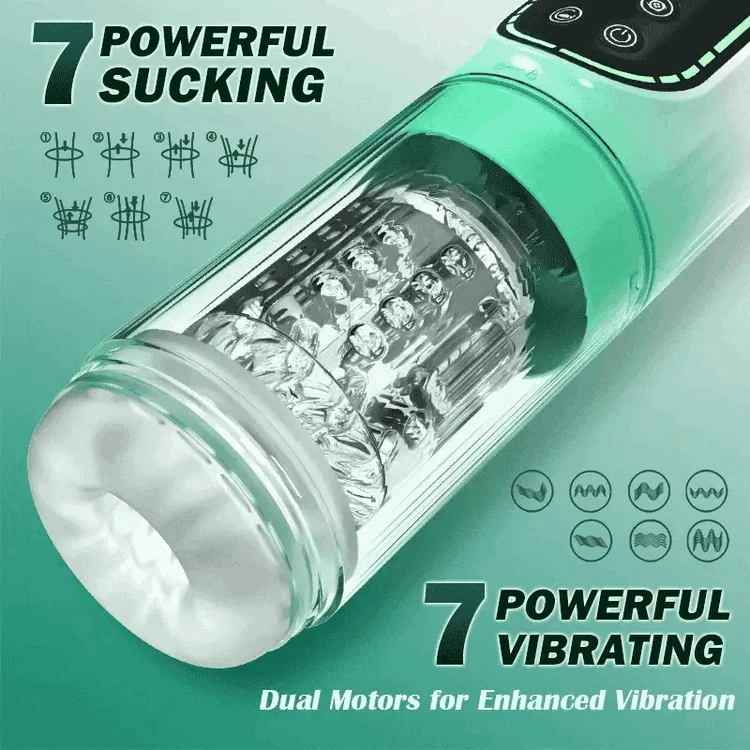 4 in 1 Thrusting Vibrating Sucking Rotating Waterproof Blowjob Machine