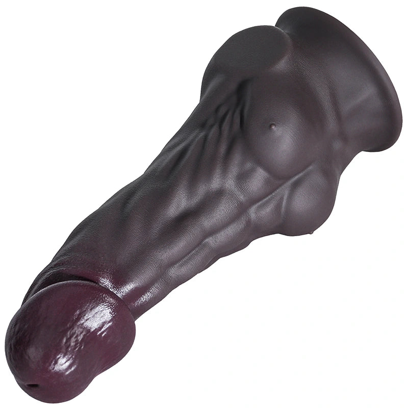 Dark Brown Thick Dildo with Strong Pectorals 9-11Inch