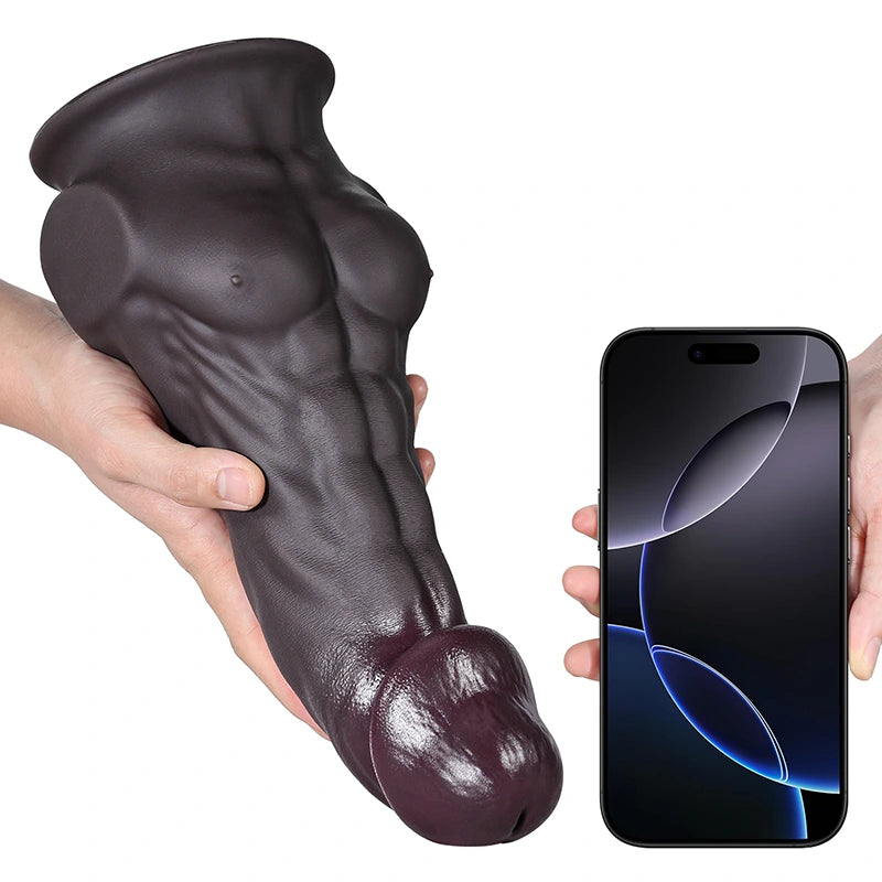 Dark Brown Thick Dildo with Strong Pectorals 9-11Inch