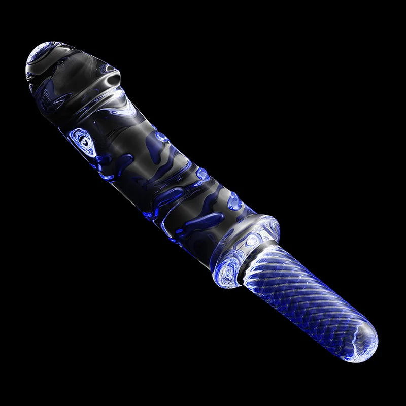 Handle Glass Dildo with Realistic Glans 11.61Inch