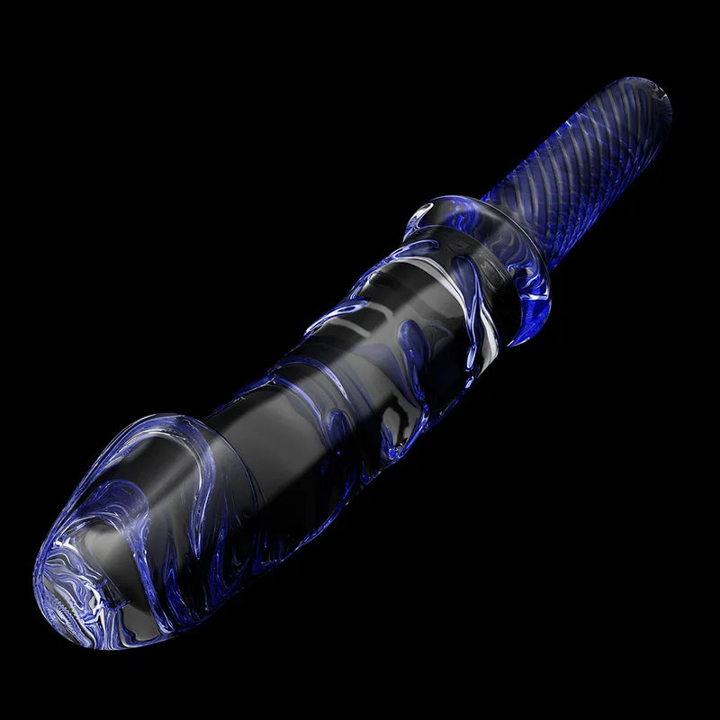 Handle Glass Dildo with Realistic Glans 11.61Inch