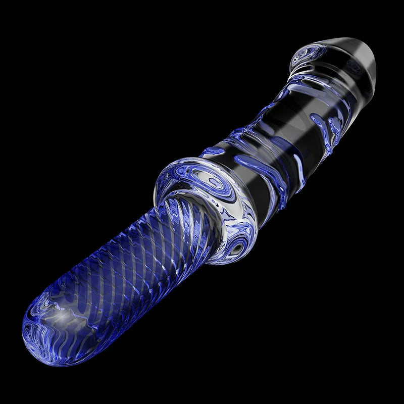 Handle Glass Dildo with Realistic Glans 11.61Inch