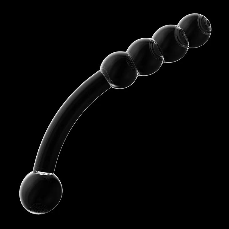 Double Head Anal Beads Glass Dildo 7.78Inch