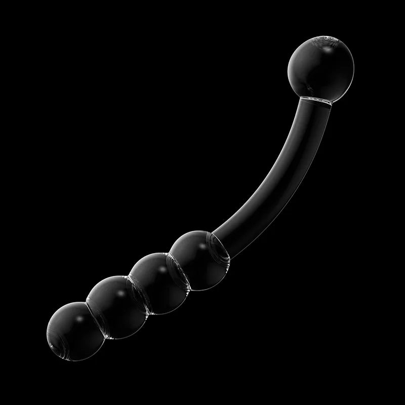 Double Head Anal Beads Glass Dildo 7.78Inch