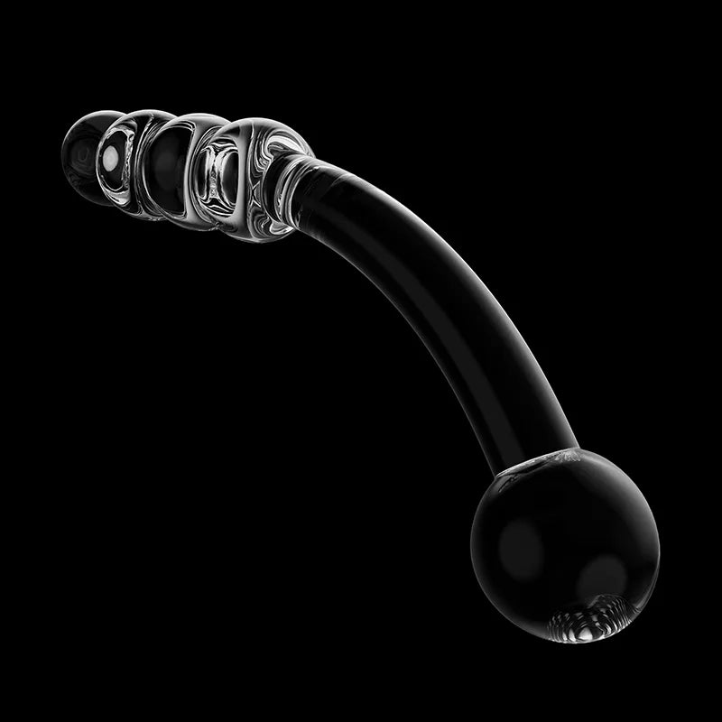 Double Head Anal Beads Glass Dildo 7.78Inch