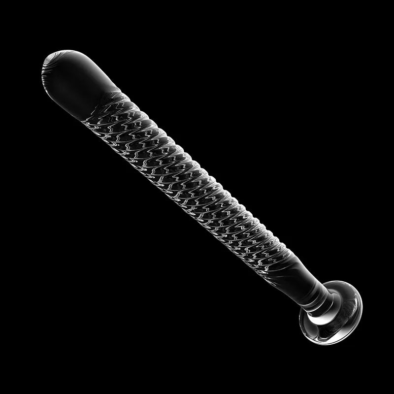 Crystal Glass Dildo with Threaded Shaft 7.48Inch