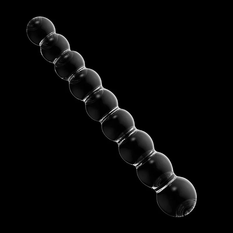 Transparent Anal Beads Glass Dildo 8.66Inch