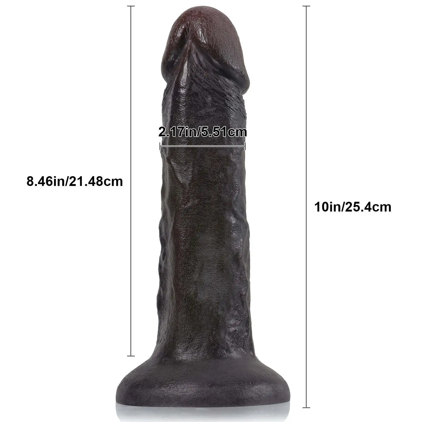 Big Black Silicone Dildo Anal 10 Inch