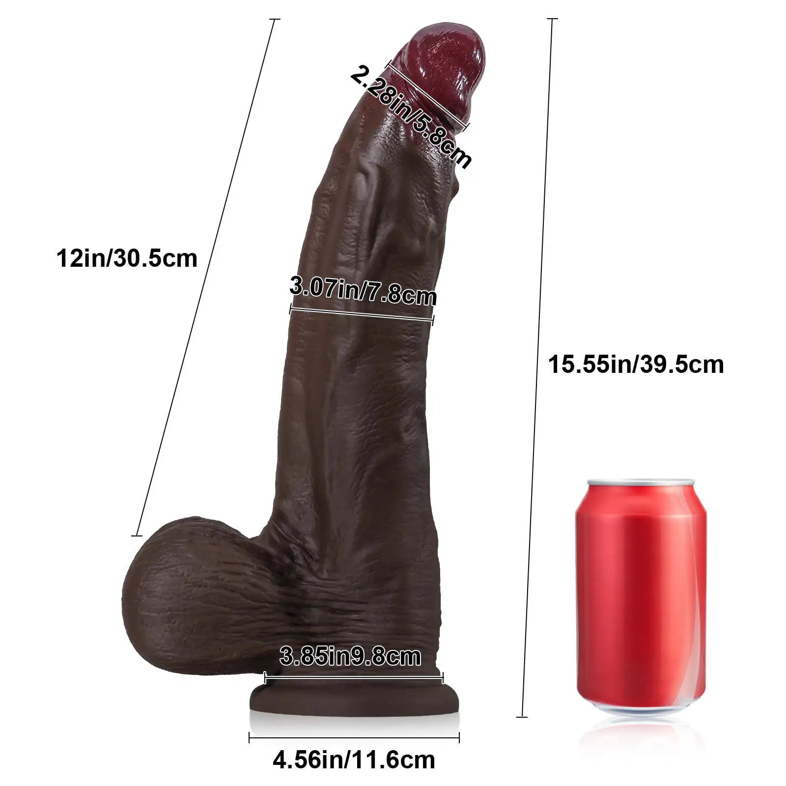 BBc Dildo with Suction Cup 15.55 Inch
