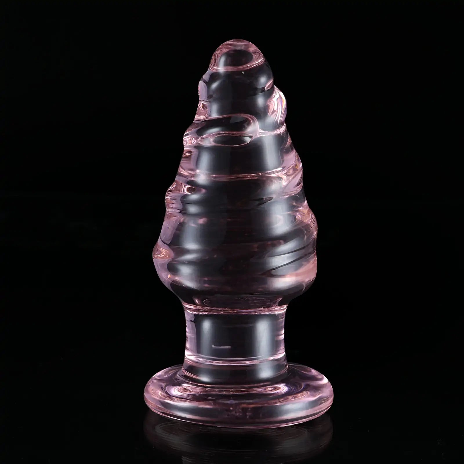 Pink Small Glass Butt Plug 3.7 Inch