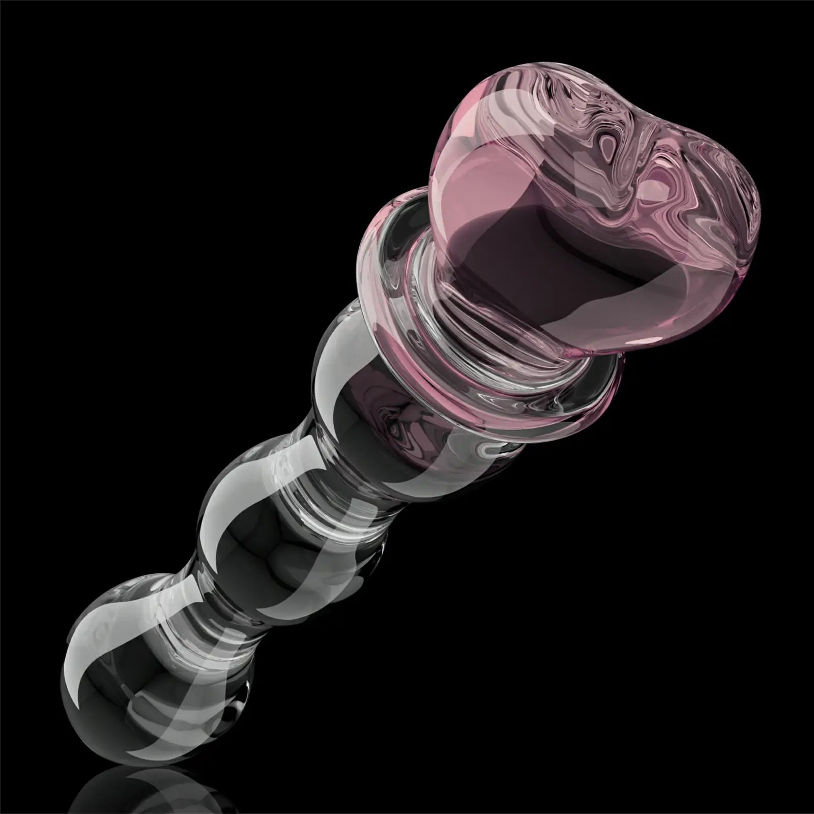 Pink Heart-Shaped Glass Dildo