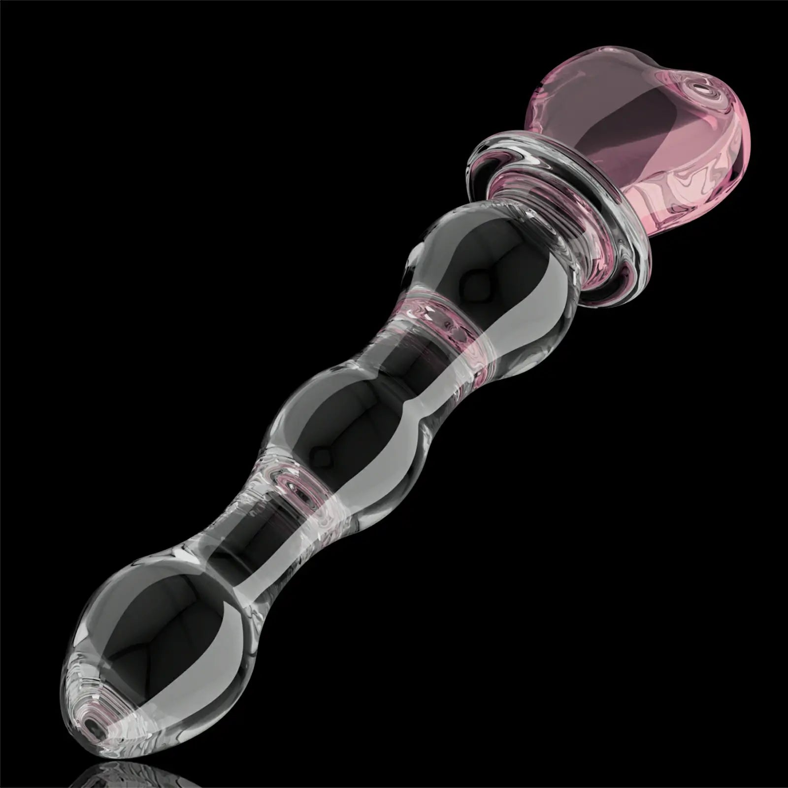 Pink Heart-Shaped Glass Dildo
