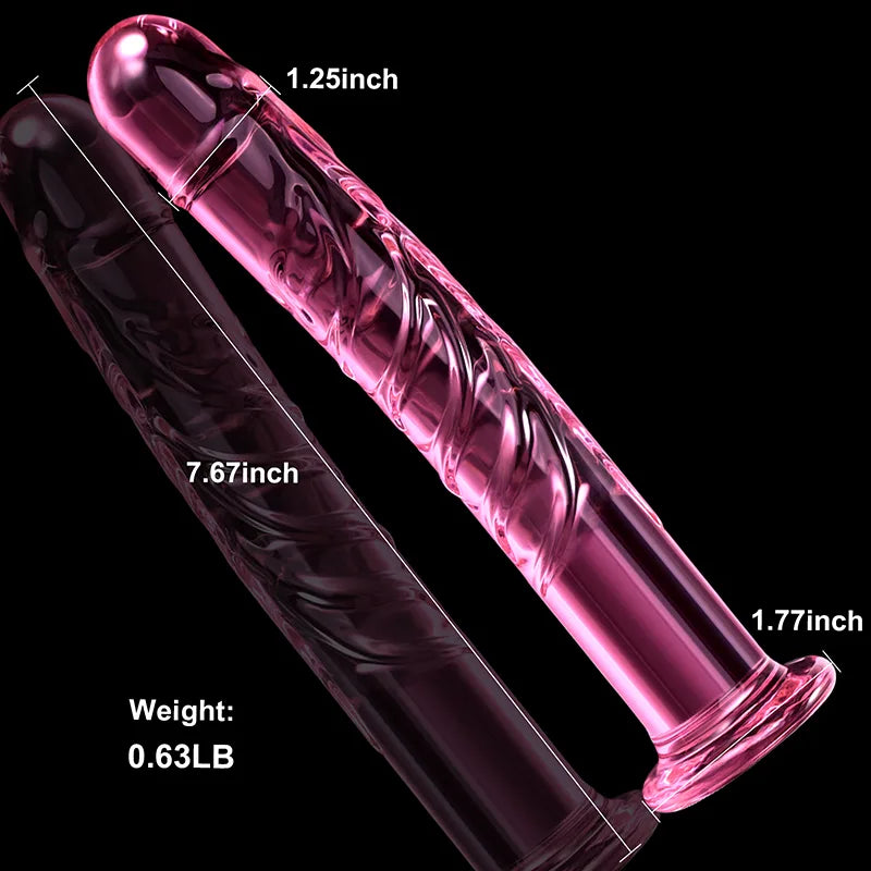 Spiral Pattern Glass Dildo 7.67Inch