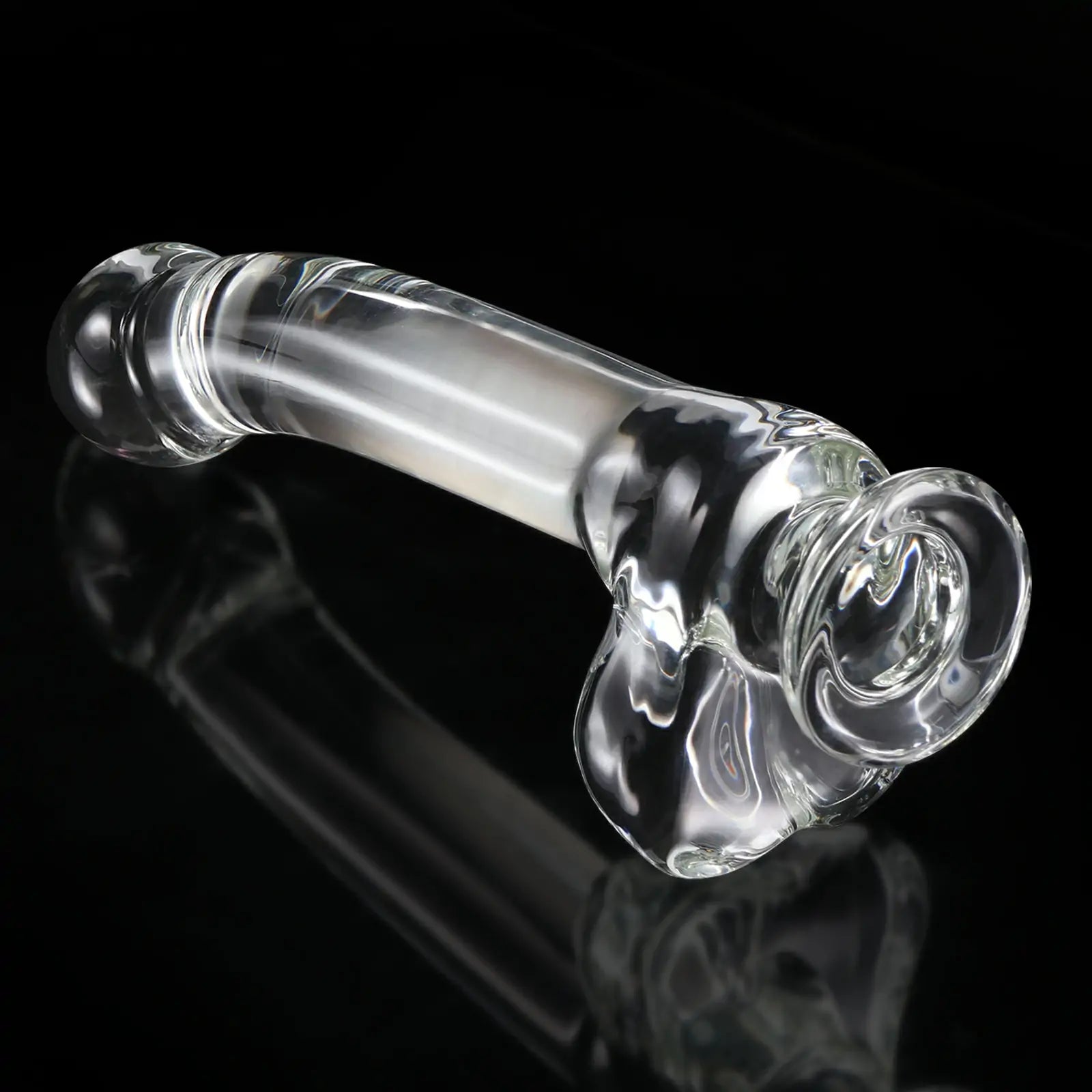 11 Inch Realistic Glass Dildo with Lifelike Glans and Sculpted Testicles