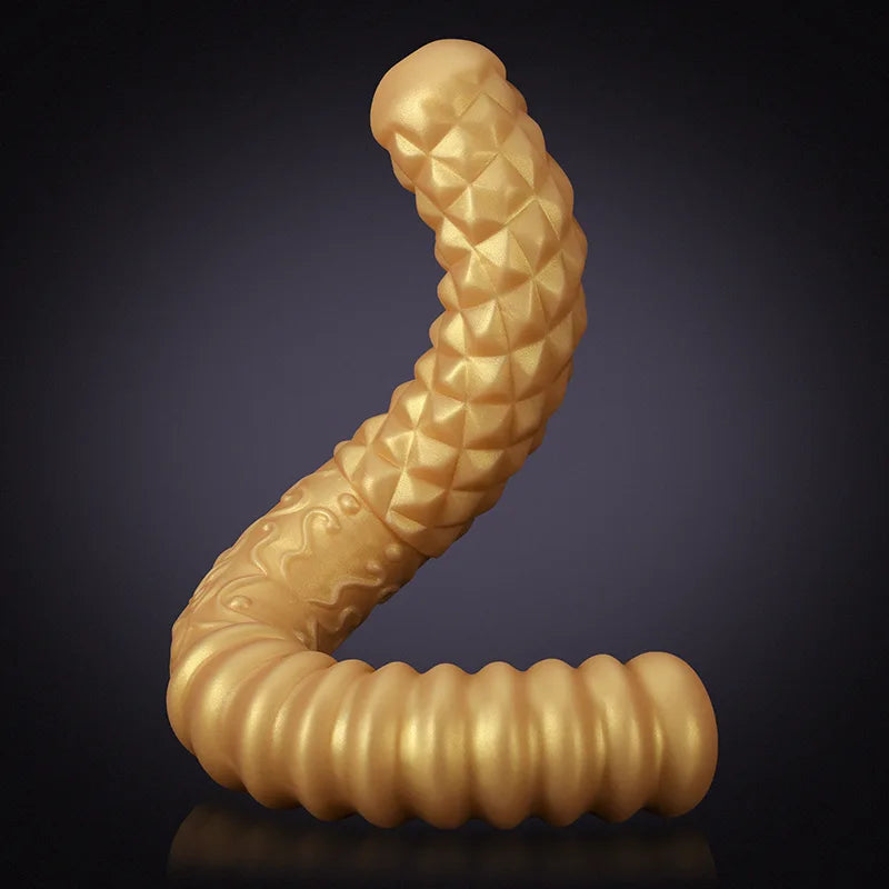 Gold Liquid Silicone Double Sided Dildo 18 Inch