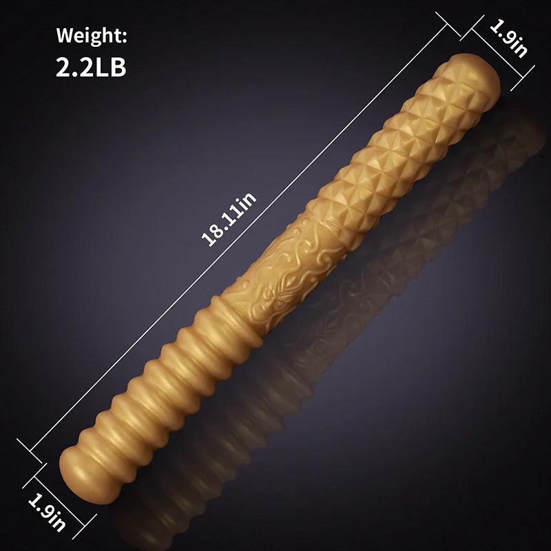 Gold Liquid Silicone Double Sided Dildo 18 Inch
