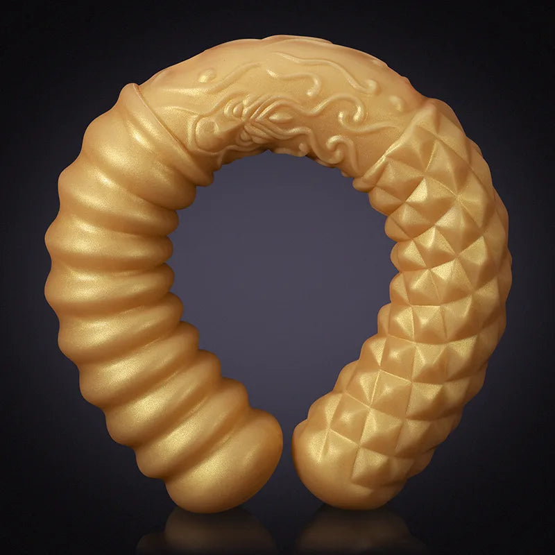 Gold Liquid Silicone Double Sided Dildo 18 Inch