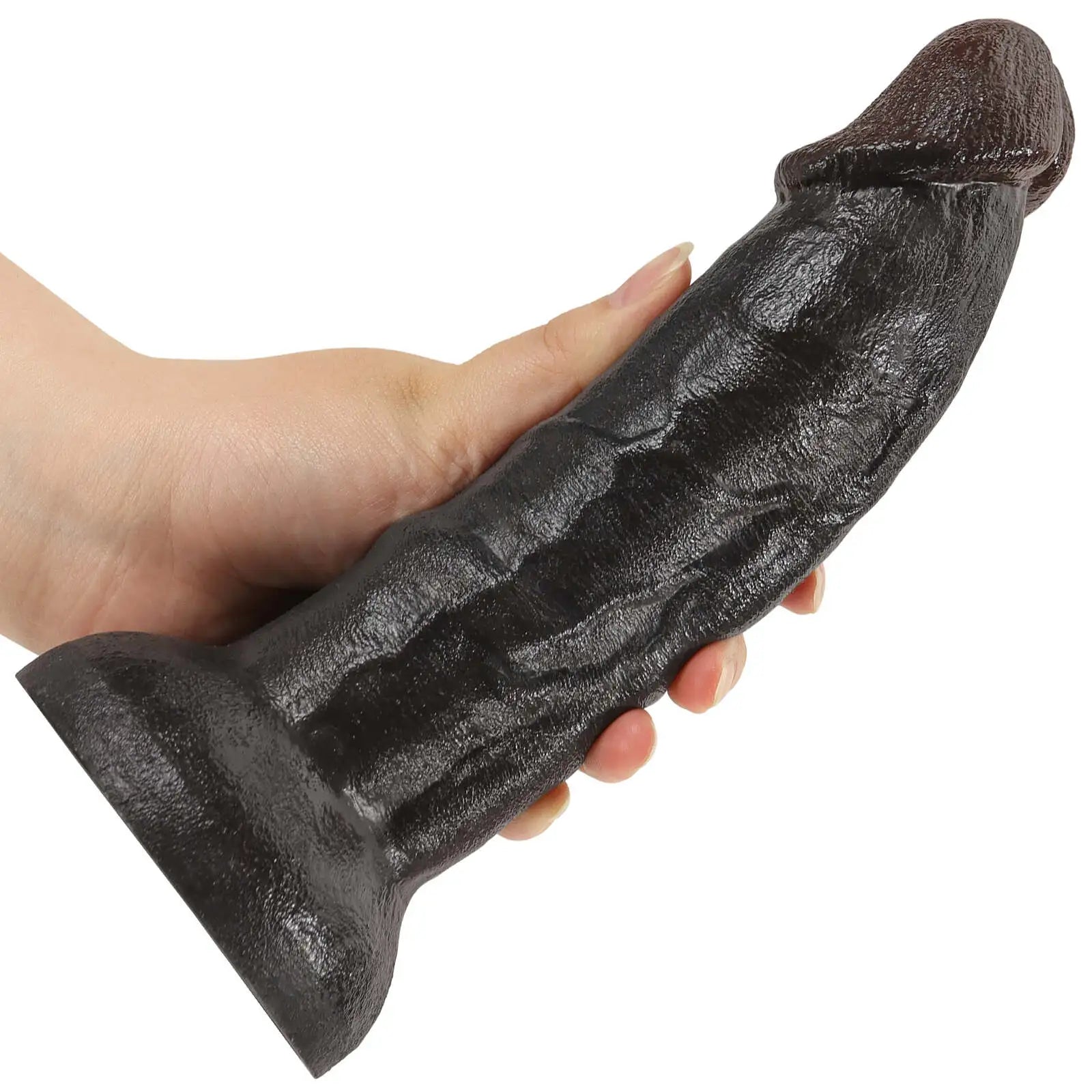 Curved Black Dildo with Suction Cup 8.66  Inch（L Size）