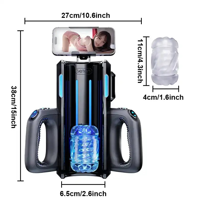 Large Hands-Free Real Feel Masturbator with 2 Sleeves