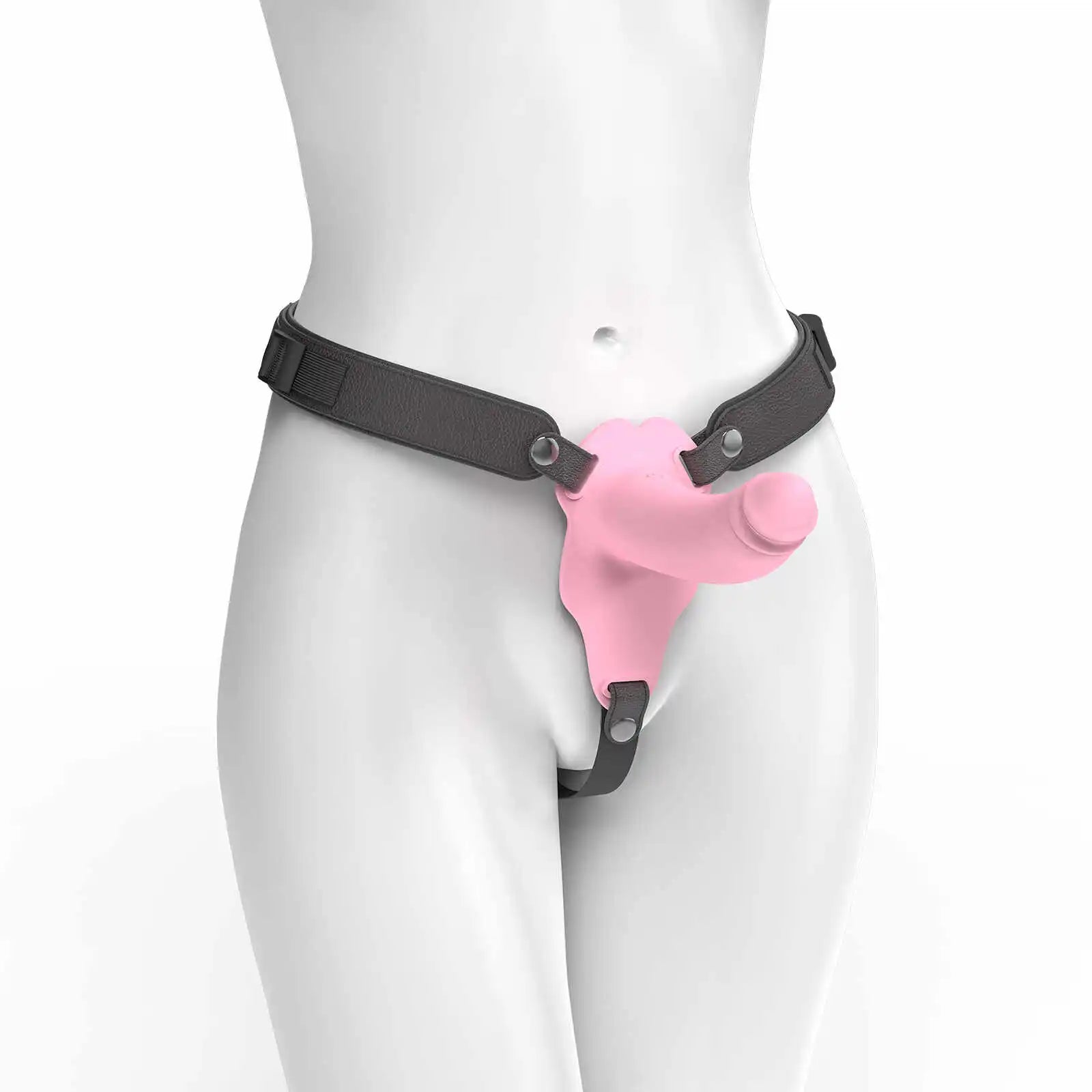 Lesbian Vibrator 10 Frequency Strap-On Vibrating Dildo 9.72 Inch