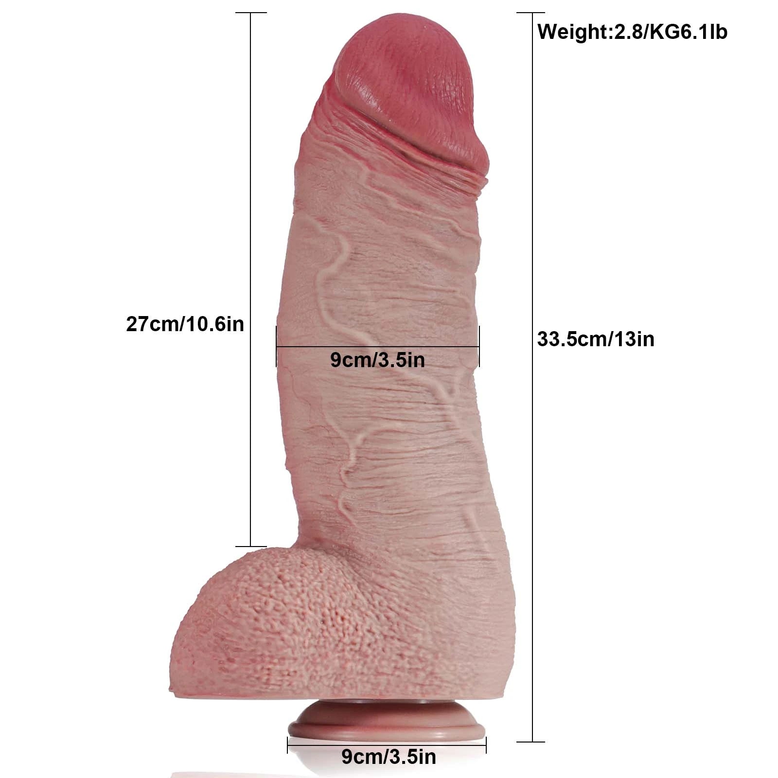 Lifelike Super Thick Silicone Huge Dildo 13 Inch