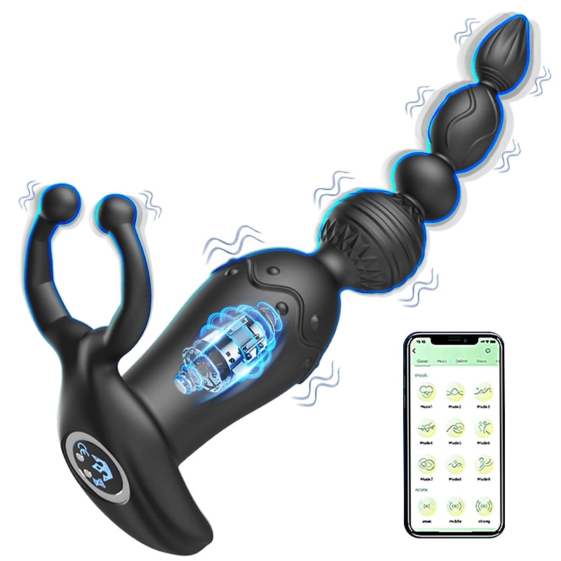 2 In 1 App Controlled Anal Beads With 10 Vibration Modes