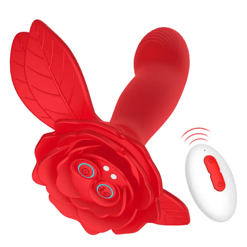 App Remote Control Rose Butt Plug Wearable Vibrating Toy