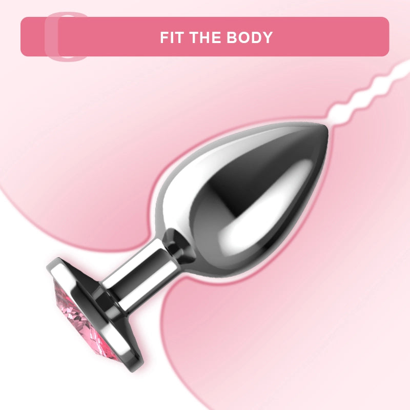3Pcs Portable Wearable Metal Butt Plugs Set