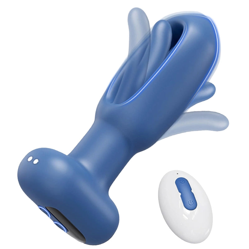 10 Vibration & Flapping Mode Silicone Butt Plug