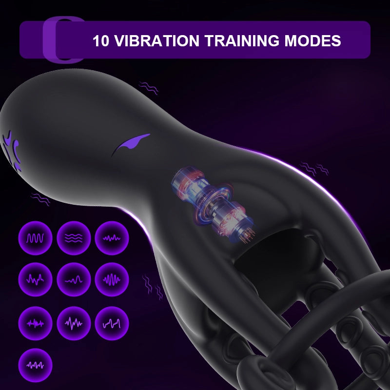 Octopus Glans Trainer Penis Sex Toy with 10 Vibration Modes