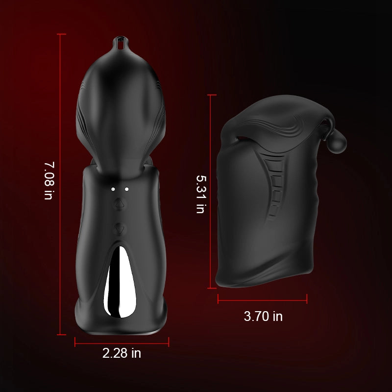 10 Vibration Glans Trainer with Penis Testicles Stimulator
