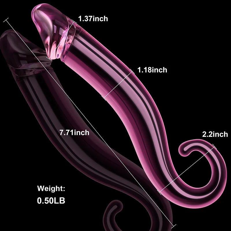 Glass Dildo with Realistic Glans 7.71Inch