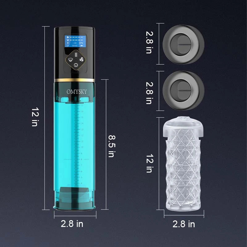 100% Waterproof 6 Suction LED Display Hydro Penis Pump