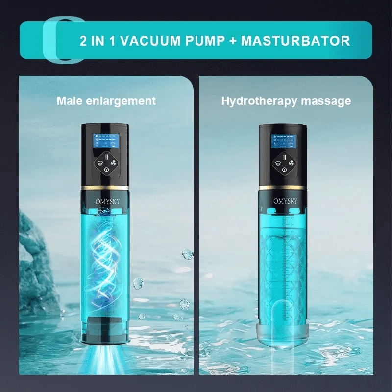 100% Waterproof 6 Suction LED Display Hydro Penis Pump