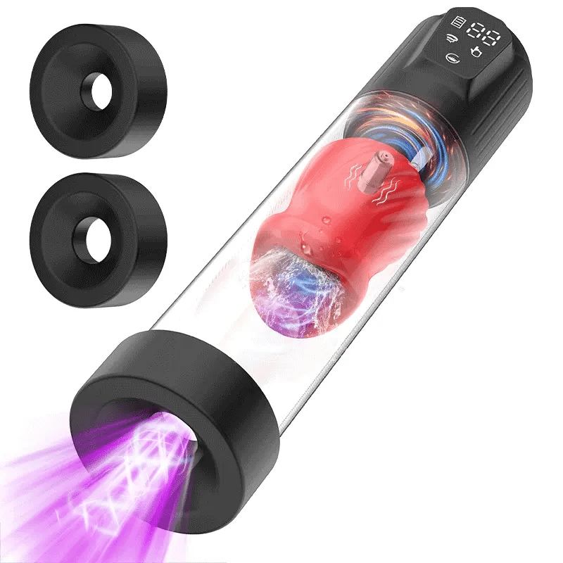 Built-in Vibrating Mouth Sleeve Vacuum Penis Pump