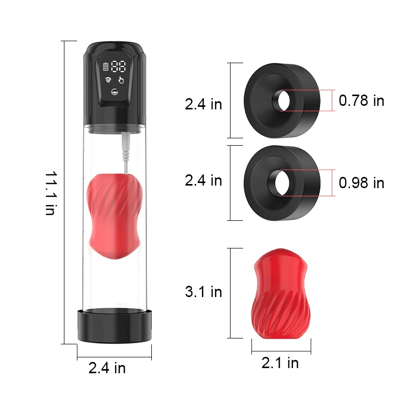 Built-in Vibrating Mouth Sleeve Vacuum Penis Pump