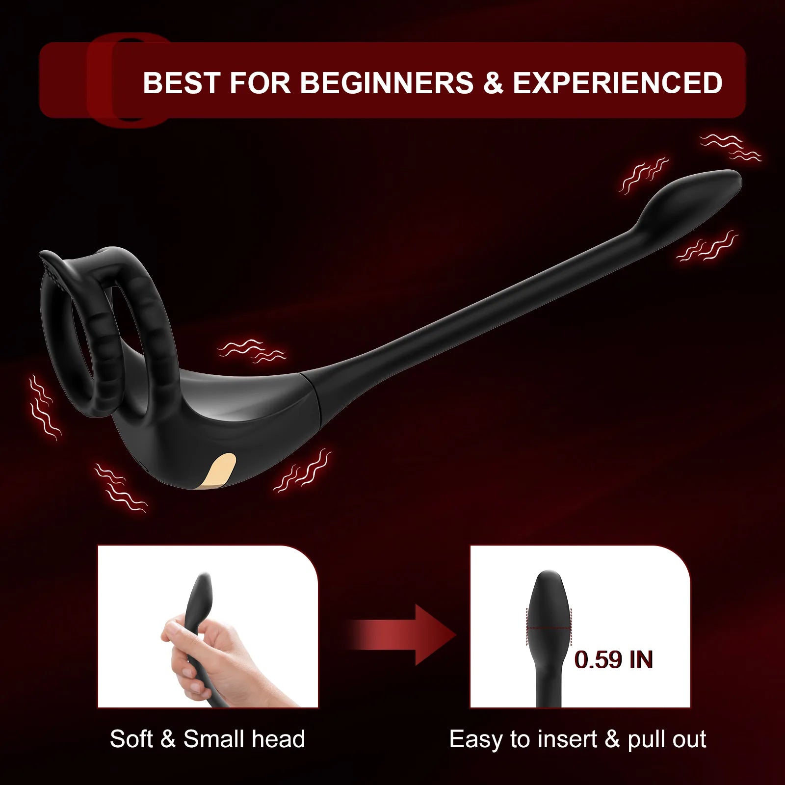 APP Remote Control 2 in 1 Prostate Massager & Penis Ring Toy