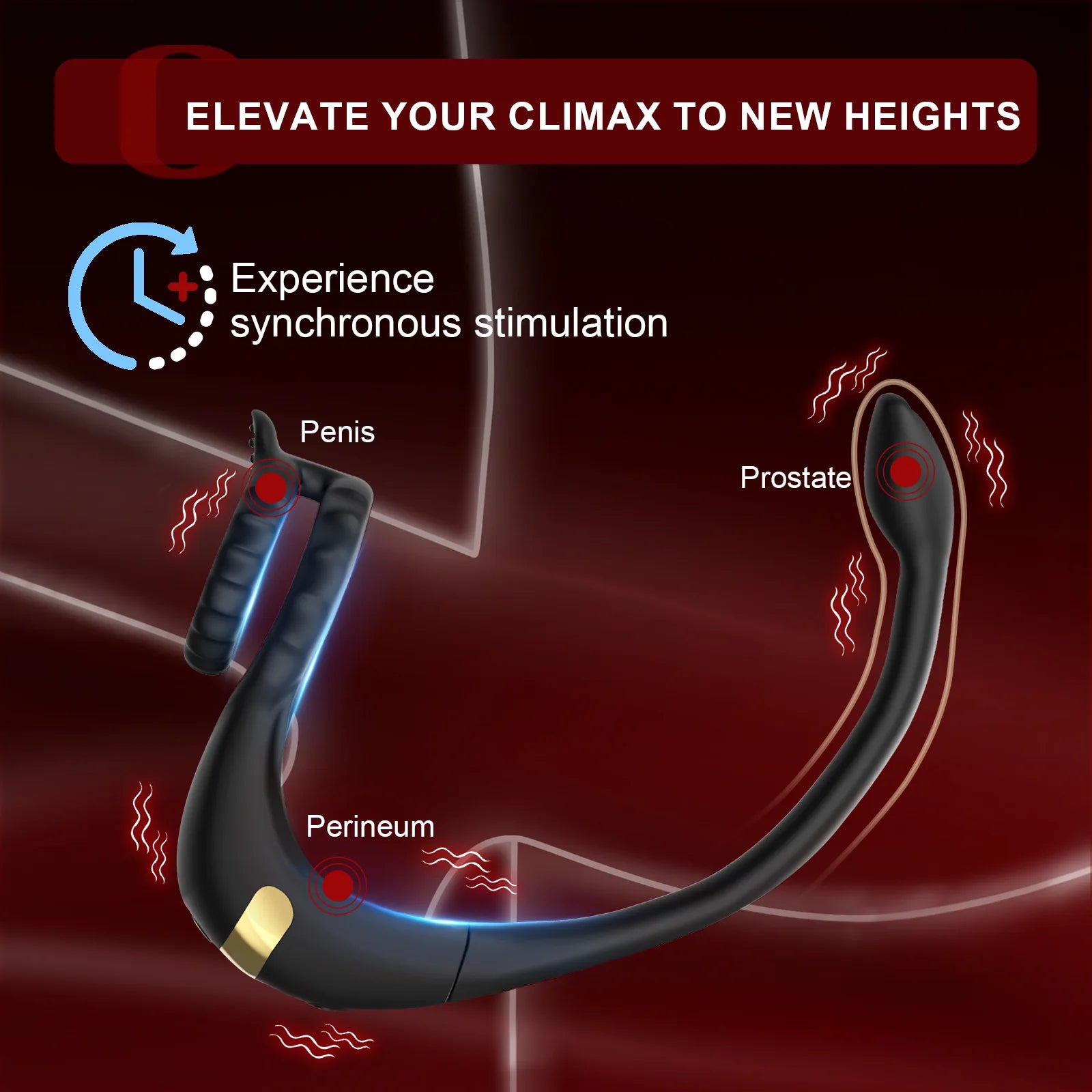 APP Remote Control 2 in 1 Prostate Massager & Penis Ring Toy