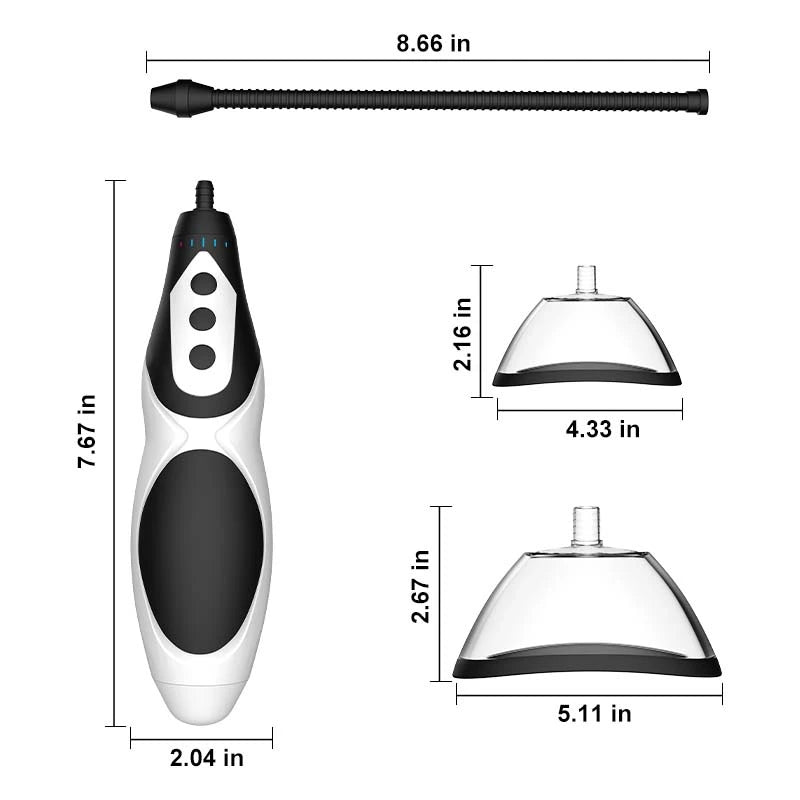 Electric 2 in 1 Female Vacuum Suction Vaginal Pump
