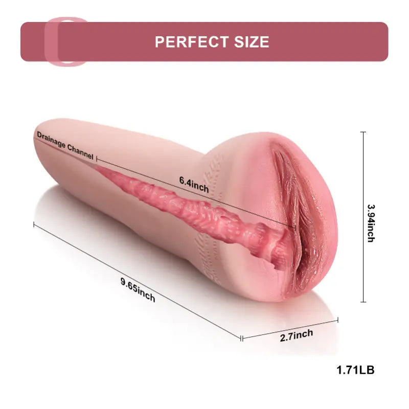 Handheld Realistic Silicone Pocket Pussy Masturbator