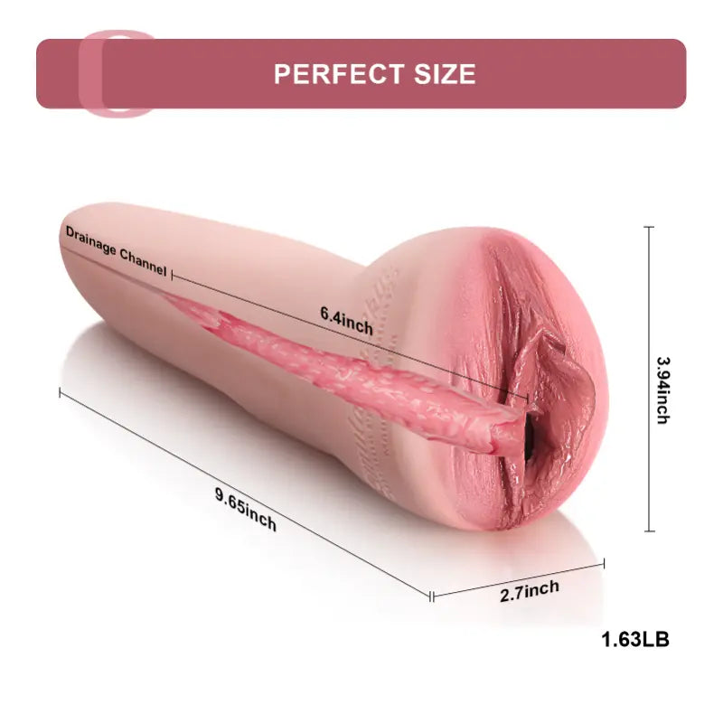 Handheld Realistic Silicone Pocket Pussy with Lifelike Labia