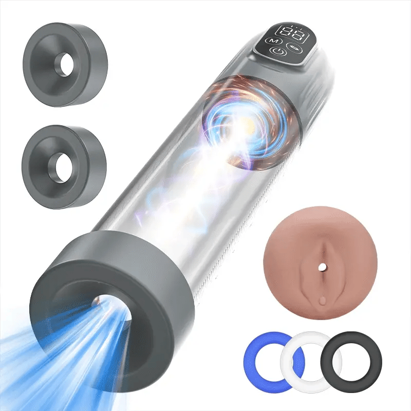 5 Suction Water Penis Pump with Masturbator Sleeve Kits